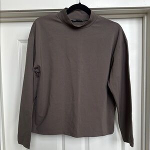 Zara Brown Long Sleeve Top